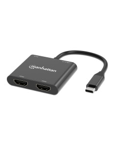 Manhattan 154321 Adapter Kablowy 0,15 M Usb Type-C 2 X Hdmi Czarny 2
