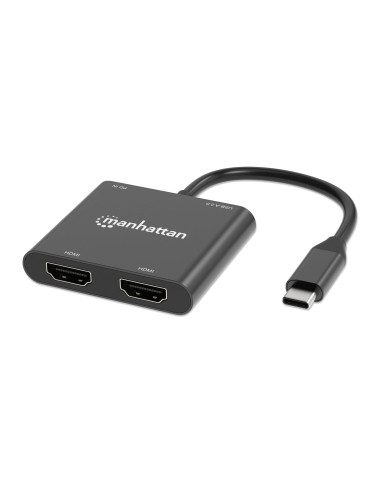 Manhattan 154321 Adapter Kablowy 0,15 M Usb Type-C 2 X Hdmi Czarny