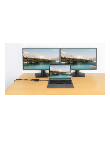 Manhattan 154321 Adapter Kablowy 0,15 M Usb Type-C 2 X Hdmi Czarny