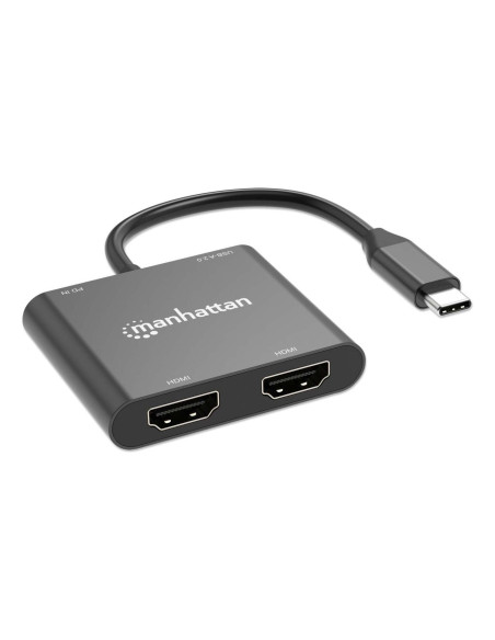 Manhattan 154321 Adapter Kablowy 0,15 M Usb Type-C 2 X Hdmi Czarny