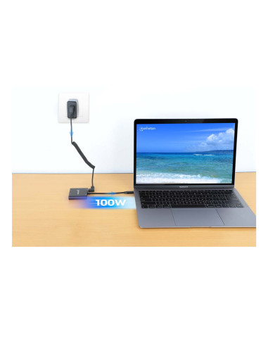 Manhattan 154321 Adapter Kablowy 0,15 M Usb Type-C 2 X Hdmi Czarny