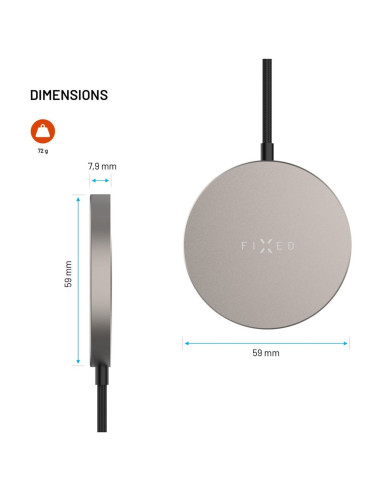 Fixed Fixmpads-Ti Ładowarka Do Urządzeń Przenośnych Smartfon Tytan Usb Bezprzewodowe Ładowanie Szybkie Ładowanie Wewnętrzna