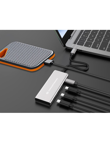 Conceptronic Hubbies16G Huby I Koncentratory Usb 3.2 Gen 2 (3.1 Gen 2) Type-C 10000 Mbit/S Szary