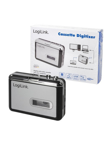 Logilink Ua0156 Magnetofon 1 Płyt(Y) Czarny, Srebrny