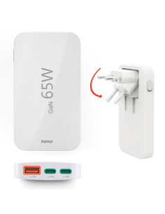 Hama 00201976 Ładowarka Do Urządzeń Przenośnych Laptop, Power Bank, Smartfon, Tablet Biały Prąd Przemienny Szybkie Ładowanie Wew 2