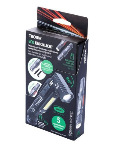 Troika Eco Knicklicht Czarny Hand Flashlight + Headband Flashlight Cob Led