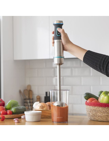 Cecotec Power Titanblack 1200 Xl 0,8 L Blender Immersyjny 1200 W Czarny, Srebrny