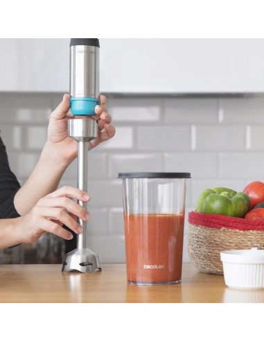Cecotec Power Titanblack 1200 Xl 0,8 L Blender Immersyjny 1200 W Czarny, Srebrny