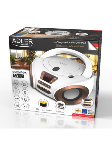 Adler Ad 1181Wc - Odtwarzacz Cd/Mp3 (Boombox)