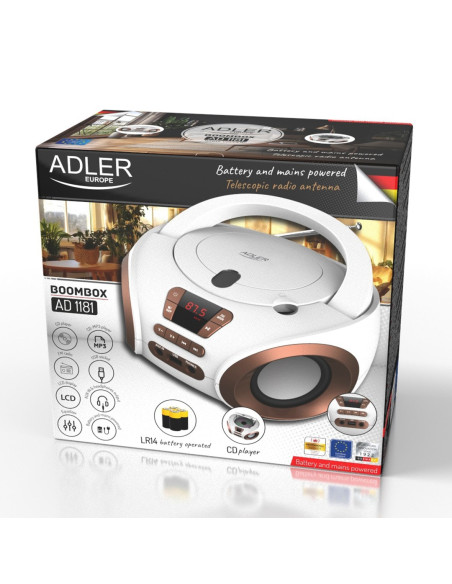 Adler Ad 1181Wc - Odtwarzacz Cd/Mp3 (Boombox)