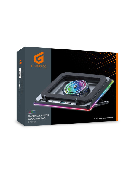 Conceptronic Thyia04B Podkładka Chłodząca Do Laptop 48,3 Cm (19") 1700 Rpm Czarny