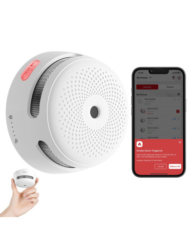 X-Sense Xs01-M Inteligentny Czujnik Dymu Fotoelektryczne Czujniki Odbicia Interconnectable Połączenia Bezprzewodowe