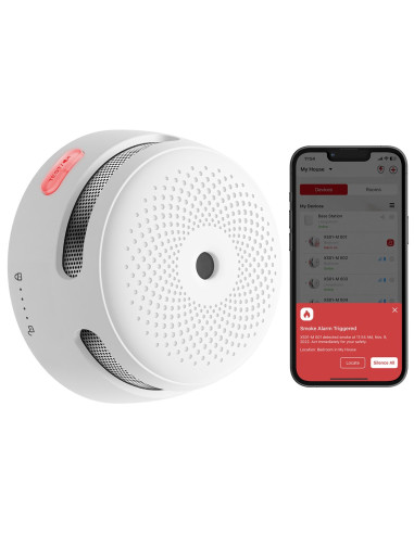 X-Sense Xs01-M Inteligentny Czujnik Dymu Fotoelektryczne Czujniki Odbicia Interconnectable Połączenia Bezprzewodowe
