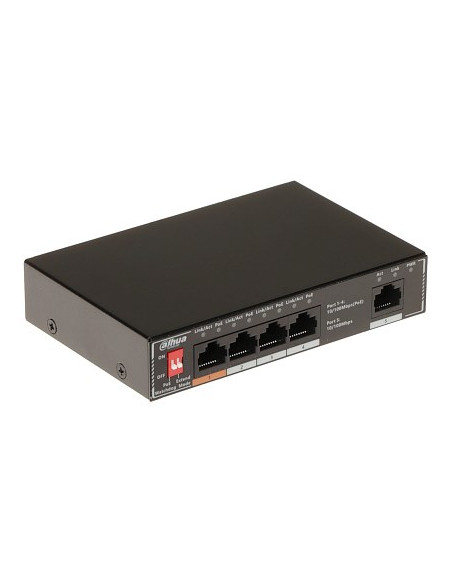 Dahua Technology Poe Sf1005P Nie Zarządzany L2 Fast Ethernet (10/100) Obsługa Poe Czarny