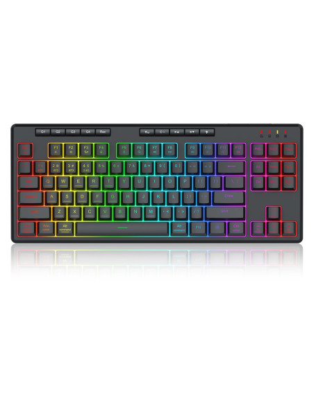 Redragon K516Rgb-Pro Shiva Pro 87 Klawiatura Usb + Rf Wireless + Bluetooth Czarny