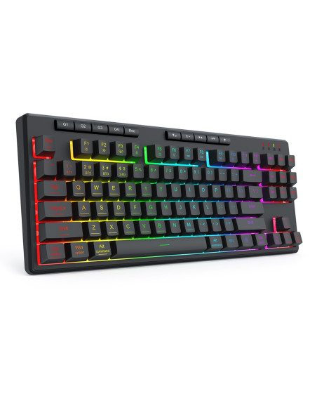Redragon K516Rgb-Pro Shiva Pro 87 Klawiatura Usb + Rf Wireless + Bluetooth Czarny