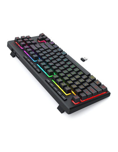 Redragon K516Rgb-Pro Shiva Pro 87 Klawiatura Usb + Rf Wireless + Bluetooth Czarny