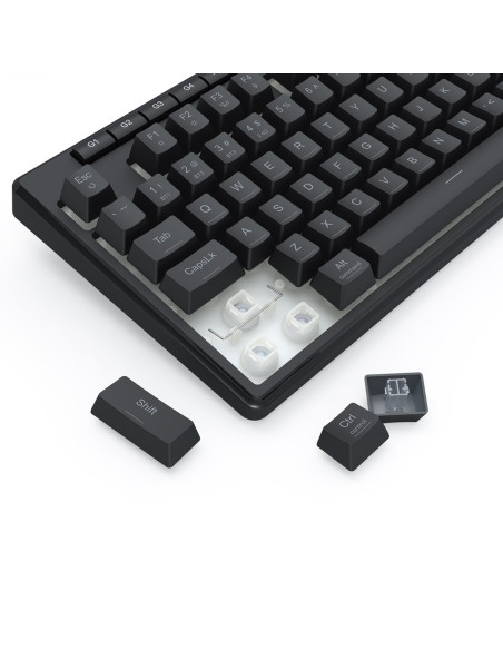 Redragon K516Rgb-Pro Shiva Pro 87 Klawiatura Usb + Rf Wireless + Bluetooth Czarny