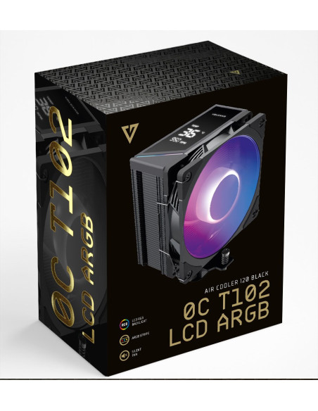 Modecom Volcano 0C T102 Lcd Argb Chłodzenie Powietrzne 12 Cm Czarny