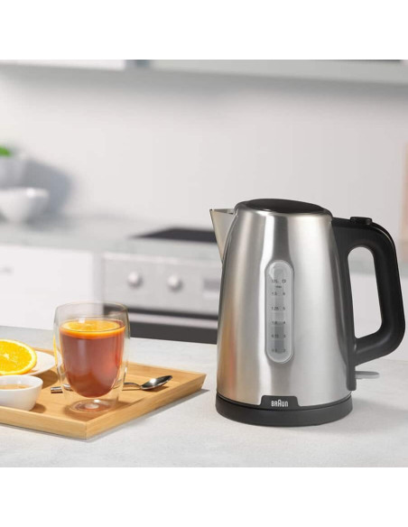 Braun Purshine Wk102Ai-Wk1500Bk Czajnik Elektryczny 1,7 L 2200 W Czarny, Stal Nierdzewna