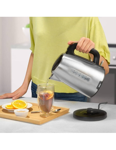 Braun Purshine Wk102Ai-Wk1500Bk Czajnik Elektryczny 1,7 L 2200 W Czarny, Stal Nierdzewna