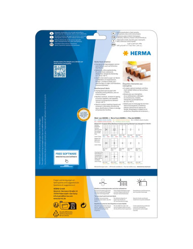 Herma 10794 Samoprzylepne Etykiety Prostokąt Na Stałe Biały 480 Szt.