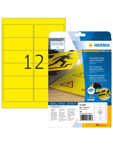 Herma 8029 Etykiet Do Nadruku Żółty Samoprzylepne Etykiety Do Drukowania