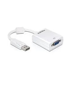 Delock 61766 Adapter Kablowy 0,125 M Vga (D-Sub) Displayport Biały 2
