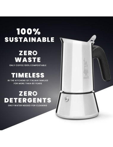 Bialetti Venus Box Kawiarka Moka 0,2 L Srebrny