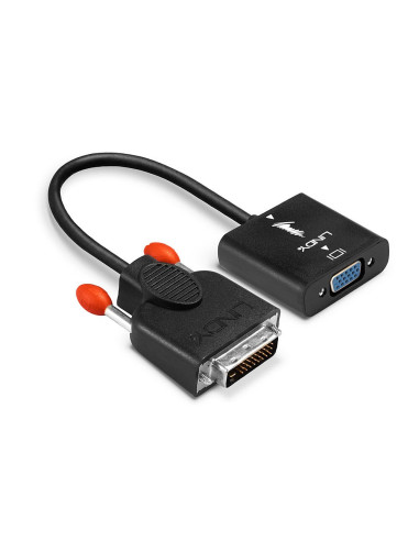 Lindy 38189 Adapter Kablowy 0,1 M Dvi-D Vga (D-Sub) Czarny