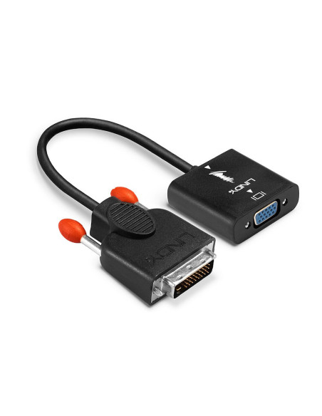 Lindy 38189 Adapter Kablowy 0,1 M Dvi-D Vga (D-Sub) Czarny