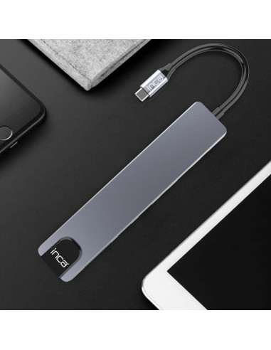 Inca Itpc-7T Huby I Koncentratory Usb Type-C 1000 Mbit/S Aluminium