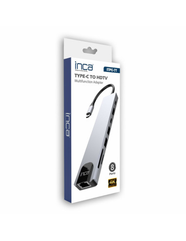 Inca Itpc-7T Huby I Koncentratory Usb Type-C 1000 Mbit/S Aluminium