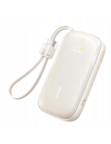 Powerbank Baseus Enerfill Fc21 20000 Mah 22,5 W Usb-A Usb-C Srebrny Z Odłączanym Kablem Lightning