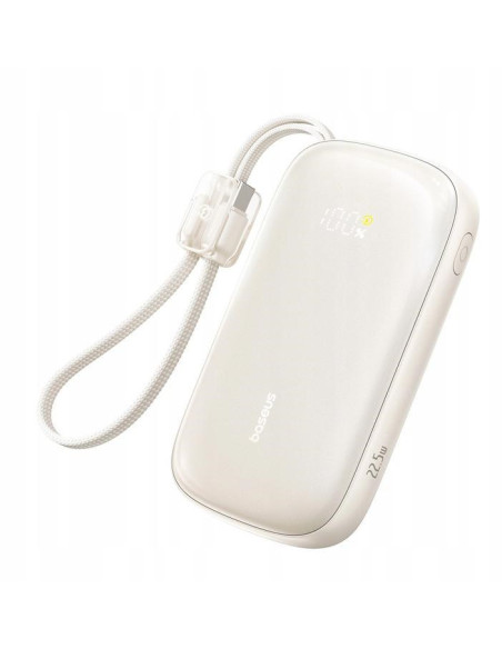 Powerbank Baseus Enerfill Fc21 20000 Mah 22,5 W Usb-A Usb-C Srebrny Z Odłączanym Kablem Lightning