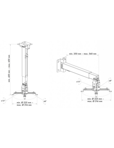 Schwaiger Lwh310Wd Uchwyt Do Montażu Projektora Sufit / Ściana Biały