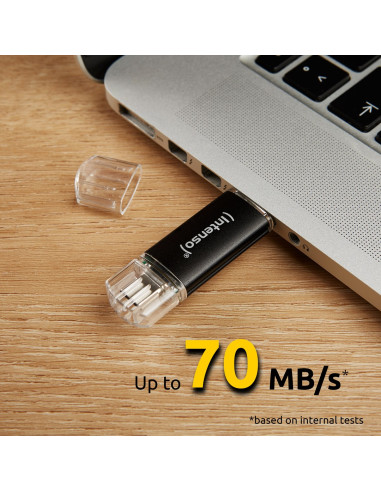 Intenso Twist Line Pamięć Usb 128 Gb Usb Type-A / Usb Type-C 3.2 Gen 1 (3.1 Gen 1) Antracyt