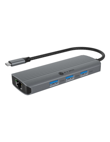 Icy Box Ib-Dk4034A-Cpd Przewodowa Usb 3.2 Gen 1 (3.1 Gen 1) Type-C Aluminium, Srebrny
