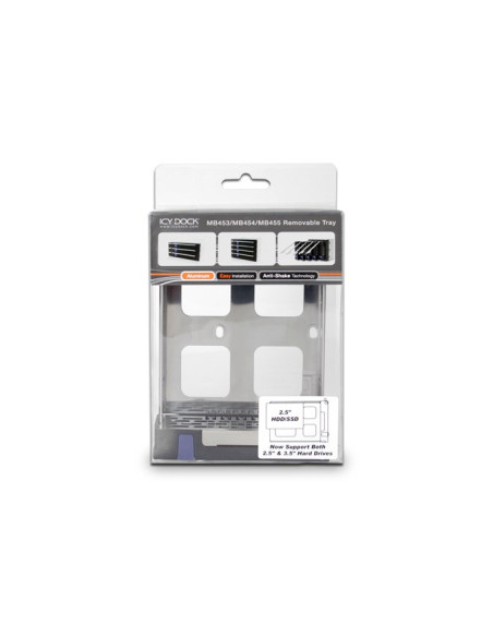 Icy Dock Mb453Tray-2B Panel Drive Bay Taca Napędu Pamięci Masowej Czarny, Metaliczny