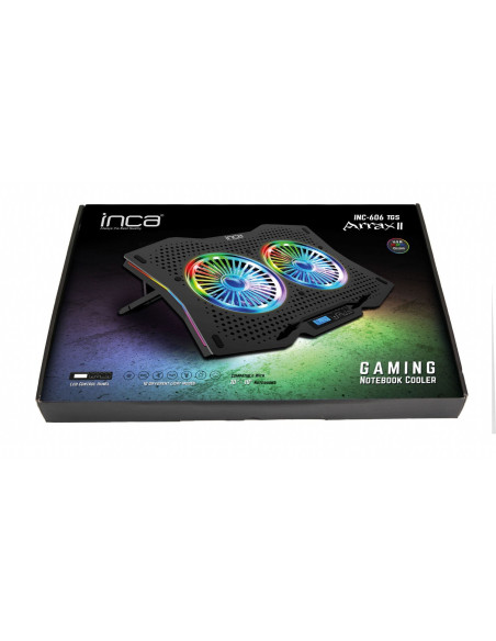 Inca Inc-606Tgs Podkładka Chłodząca Do Laptop 45,7 Cm (18") 1200 Rpm Czarny