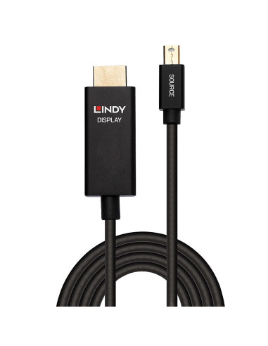 Lindy 40921 Adapter Kablowy 1 M Mini Displayport Hdmi Czarny