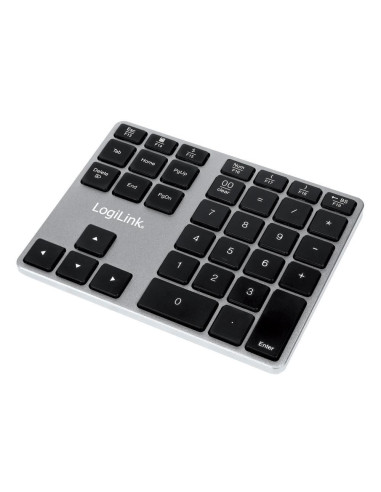 Logilink Id0187 Klawiatura Numeryczna Uniwersalne Bluetooth Aluminium, Czarny