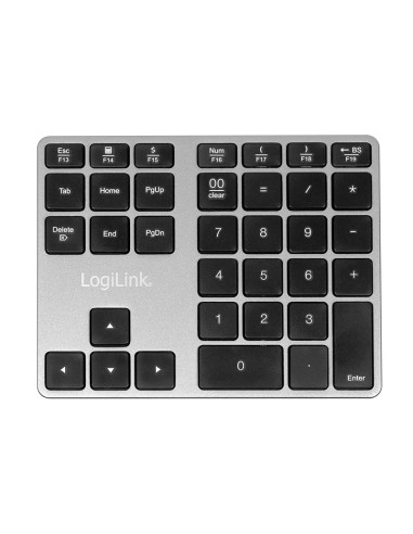 Logilink Id0187 Klawiatura Numeryczna Uniwersalne Bluetooth Aluminium, Czarny