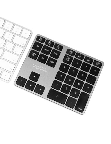 Logilink Id0187 Klawiatura Numeryczna Uniwersalne Bluetooth Aluminium, Czarny