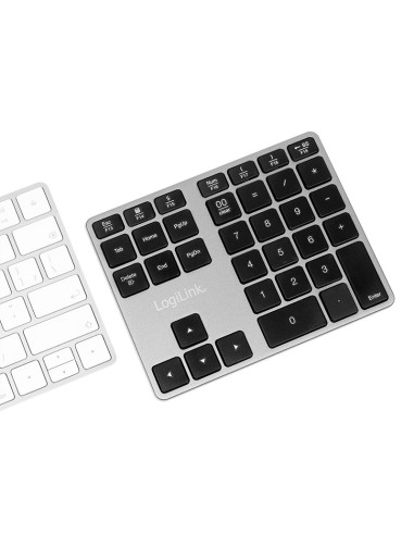 Logilink Id0187 Klawiatura Numeryczna Uniwersalne Bluetooth Aluminium, Czarny