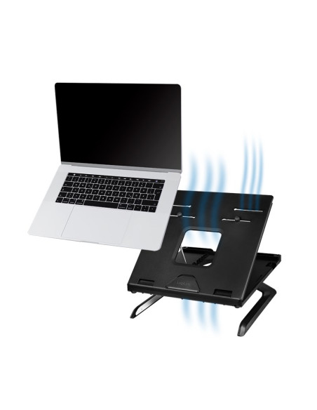 Logilink Aa0133 Stojak Na Laptop Podstawka Na Notebooka Czarny 40,6 Cm (16")