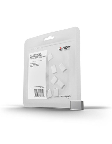 Lindy 40439 Bloker Portów Usb Type-C Biały 10 Szt.