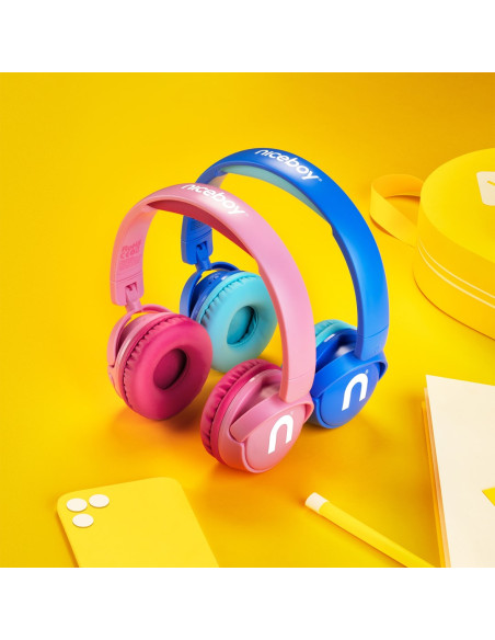 Niceboy Hive Kiddie Pink Zestaw Słuchawkowy Opaska Na Głowę Połączenia/Muzyka/Sport/Codzienność Różowy