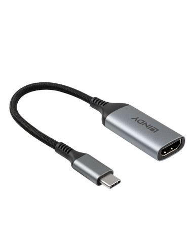 Lindy 43428 Adapter Kablowy 0,15 M Usb Type-C Hdmi Szary