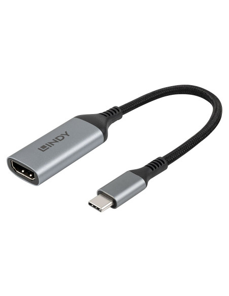 Lindy 43428 Adapter Kablowy 0,15 M Usb Type-C Hdmi Szary
